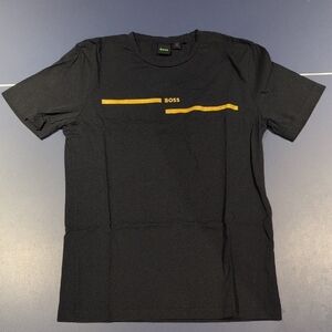 Hugo Boss Black T-Shirt with Yellow Accents